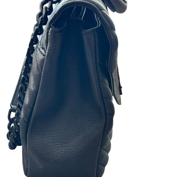 YSL SAINT LAURENT COLLEGE LARGE CHAIN QUILTED TEXTURED-LEATHER SHOULDER BAG - Picture 3 of 15